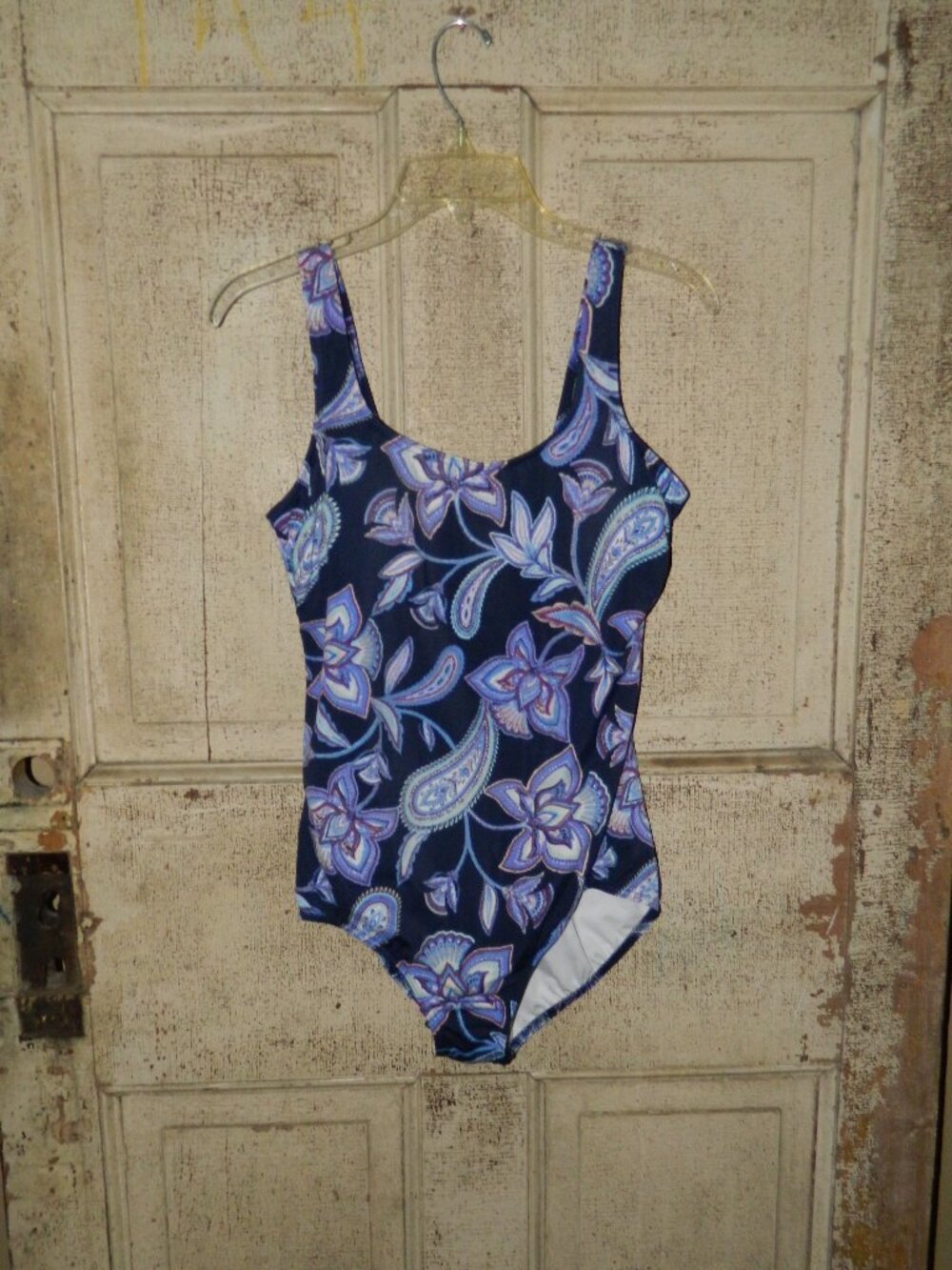 Lands' End Paisley One Pc Swimsuit Size 12 (XX-32)